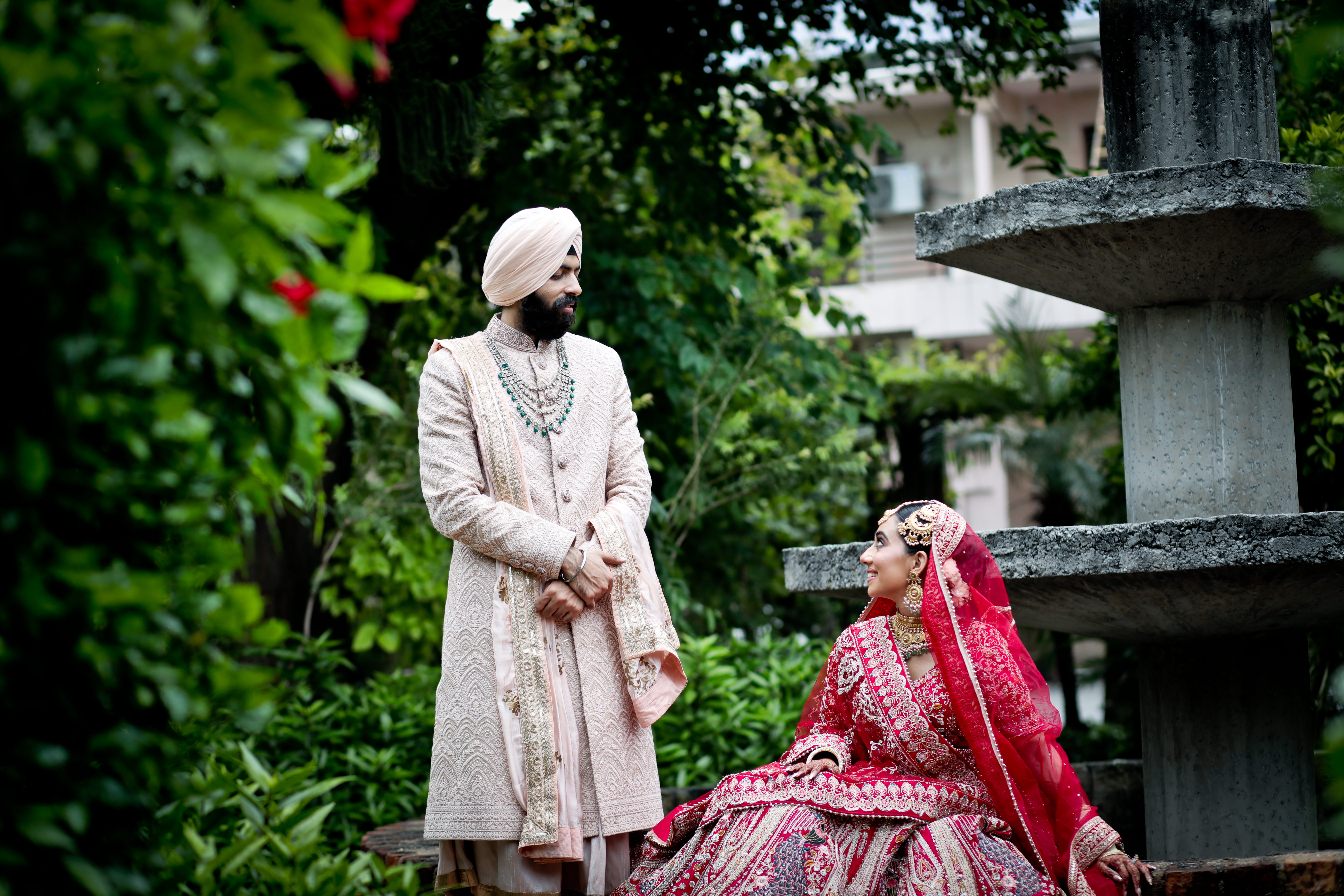 Elegant wedding couple